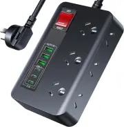 Power Strip Surge Protector Powerboard USB with 6 Outlets Power Board Surge