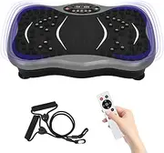 OUROAD Vibration Plate Exercise Machine, 99 Speed Levels Whole Body Vibration Platform Machine w/Detachable Resistance Bands for Home Gym Workout - Max User Weight 150KG