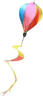 Hot Air Balloon Wind Spinner - Colorful Rainbow Garden Pinwheels - Garden Pinwheels Whirligigs Windmill, Striped Colorful Rainbow Windsock Rotating Windmill Wind Spinner Decor Matx-au