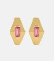 [Aliita] Aliita Deco Rombo Mini 9kt gold earrings with tourmaline One Size gold