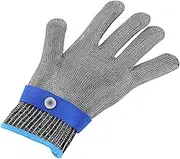Cut Resistant Gloves, Stainless Steel Wire Metal Mesh Cutting Gloves, Two Handed Universal Stab Resistant Safety Work Gloves for Kitchen Fish Slicing, Wood Carving, Gardening