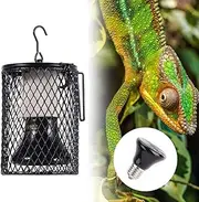 Homrich Reptile Heat Lamps, E27 Ceramic Heat Lamp with Lamp Base Holder, 100 W Infrared Ceramic Emitter Heat Bulbs Lamp for Amphibians Reptiles Animals