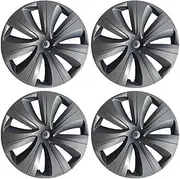 4PCS Hub Cap Replacement Compatible for Tesla Model Y 19-Inch Wheel Cap Automobile Hubcap Full Rim Cover Accessories 2018-2024(Gun Grey)
