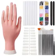 Practice Hand for Acrylic Nails,Nail Mannequin Hands for Nails Practice,Fake Nai