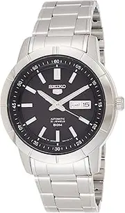 Seiko 5 Automatic Black Dial Stainless Steel Men's Watch SNKN55J1