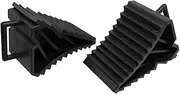 Mellisso 2 Pcs Antislip Vehicle Car Truck Wheel Tire Chock Stop Block Black