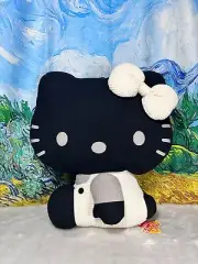 Hello Kitty Cushion Plush Monochrome B&W NWT Big 16.5”