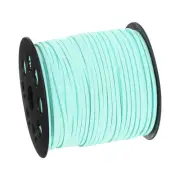98.43Yard 2.6mm Flat Leather Cord Suede String for DIY Crafts, Light Blue