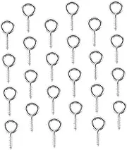 iplusmile 50pcs Multi-Purpose Sheep Eye Screw Nails Suit Sheep Eye Socket Hook Rings Set