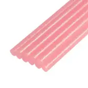 Mini Hot Glue Sticks for Glue Gun 0.27-inch x 4-inch Pink Glitter 10pcs