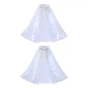 LED Light Princess Cloak Kids Double Layered Tulle Cloak Roleplay Costume Cape