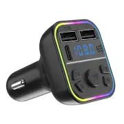 Car FM Transmitter Adapter Bluetooth Radio MP3 Player Handsfree Type-C Dual USB