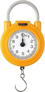 Generic Fishing Scale Luggage Scale 10kg Spring Weight Scale, Travel Accessories Parcels Weighing Lightweight Hanging Weight Scale, Yellow