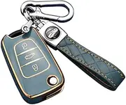 ontto Car Key fob Cover Fit for Hyundai i20 i30 i35 iX20 iX35 Elantra 3 Buttons Flip Key Remote Key Case Smart Key Cover TPU Silicone Key Shell Key Holder Keychain Keyring Accessories Gray