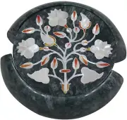 Green Marble Coaster , Marble Tea Coaster Set , Champagane Coaster , Cup Mat