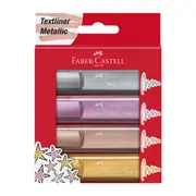 [Faber Castell] Faber-Castell Textliner Metallic Highlighter (Pack of 4)