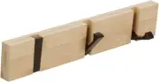 JSVER Coat Rack Wall Mount Wooden Hooks, Hooks Wood Color 3