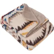 Pendleton White Sands Sherpa Fleece 50x70 Aztec Throw Blanket Southwest
