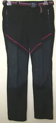 Zebra - Black Pink Trim Stretch Ultimate Outdoor Wear Pants - Size 28 - NWT