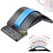 Back Stretcher for Lower & Upper Back Pain Relief - 4-Level Lumbar Support Ma...