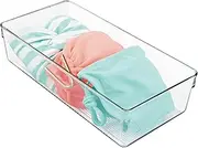 InterDesign Linus Drawer Organiser, Plastic Storage Tray for Accessories, Home Organiser Tray, Clear