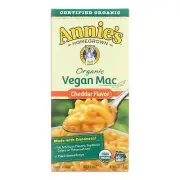 Annie's Homegrown Organic Macaroni & Cheese - Vegan Cheddar Flavored - Case o...