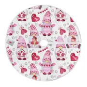 Valentine's Day Gnome Tree Skirt Love Heart Xmas Tree Skirts Mat for Holiday ...