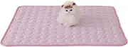 CLISPEED Pet Mat Summer Cooling Dog Bed Mat Washable Dog Pad Cooling Crate Pad for Shop Supplies (Pink Size)