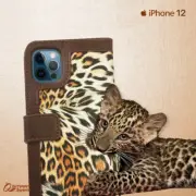 Leopard Zip Wallet Bag Card Flip Leather Case Cover For iPhone 12 13 Pro Max