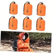Hooded Emergency Bivy Sack Survival Sleeping Bag| Thermal Blanket | Pack of 6
