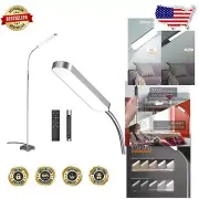 15W LED Floor Lamp with Adjustable Gooseneck & Remote - Modern Reading Light