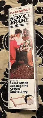 Hardwood Split Rail Scroll Needlework Frame FA Edmunds 6x12" #2996 NEW