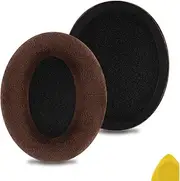 Geekria Comfort Velour Replacement Ear Pads Compatible with PC350SE, HD380, HMEC250, HD380 Pro, PXC350, PC350, PXE350, HME95 Headphones, Ear Cushions (Brown)