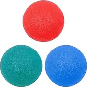 3 Pcs NUZAMAS 5x5cm Hand Grip Strength Trainer Round Stress Relief Balls Gel Hand Exercise Balls for Adults and Kids Trainning Stress Relief Grip Strengthening(Red Green Blue)