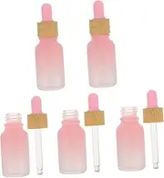 Healeved 5pcs Gradient Glass Dropper Bottles Refillable Containers for Essential Oils Perfume Skincare Durable Design for Travel Beauty Salons Bottles for Accurate Application