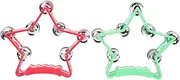 FUNOMOCYA 2pcs Five Pointed Star Hand Rattle Fun Percussion Instruments for Lightweight and Portable Design for Auditory Development and Playtime