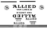 1960-1970 allied van line water slide decal set with flying duck W/TRACKING