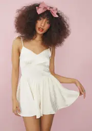 [Sugar Thrillz] Cup Of Tea Satin Romper