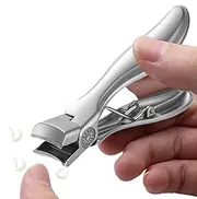 Nail Clippers for Men,Stainless Steel Heavy Duty Nail Clippers Wide Jaw Opening Toenail Clippers | Large Nail Cutters No Splash Long Handle Fingernail Clippers for Thick Nails