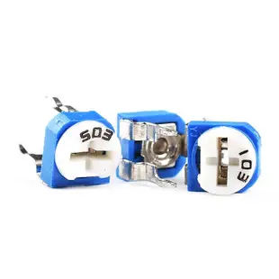 (500只)RM065臥式藍白可調電位器電阻101/501/102/103/201/503~半島鐵盒