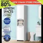 ALFORDSON Bathroom Cabinet Tall Storage Furniture Slim Shelf Cupboard White