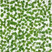 12pcs 84ft Fake Vines Fake Ivy Leaves Artificial Ivy Garland 12pcs of vines