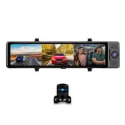 Touch Screen Dash Cam 1080P 3 Lens Car Rearview Mirror DVR Recorder Camera WiFi (for: Fiat)