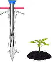 Seedling Transplanter Long Handled Bulb Planter Tools Vegetable Young Plant Manual Plant Transplanter Stainless Steel Planting Garden Tools,for Garden,Yard,Greenhouse