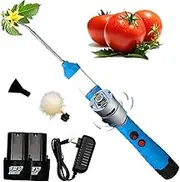 Electric Tomato Pollinator, Vegetable Pollinator Sprayer with 360° Rotating Nozzle, 2 Batteries 10 Hours Standby, Greenhouse Cucumber Pollination Tool for Peppers & Strawberries