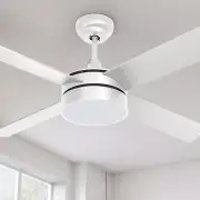 48 Inch Ceiling Fans with LED Light & Remote Control 3-Color Dimmable Quiet Fan