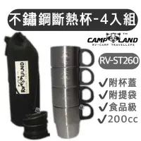 在飛比找蝦皮購物優惠-🔥附杯蓋🔥【樂活登山露營】CAMP LAND 雙層斷熱杯組 