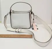 OBO~ Vintage Authentic BCBG New Tag White Leather Two-In-One Handbag Strap Purse
