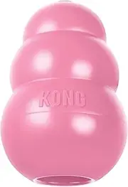 KONG Puppy - Natural Teething Rubber Chew Toy for Dogs - Stuffable Dog Toy for Extended Playtime - Chew & Fetch Toy for Puppies - Small Breed - Pink