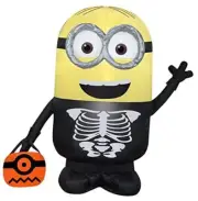 Airblown Dave as Skeleton Universal, 3 ft Tall, Multi